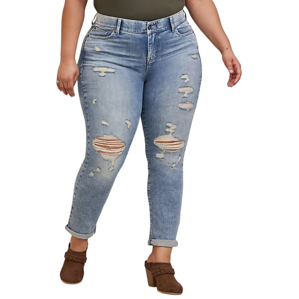Torrid NWT Bombshell Straight Premium Stretch High-Rise Soho Jean 20S Distressed - Picture 2 of 6
